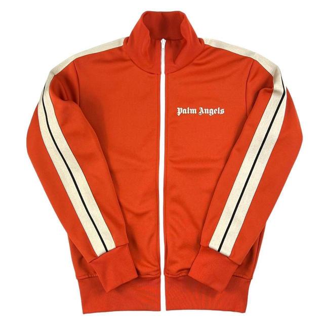 Palm Angels Men's Lightweight Jacket - Orange/White - S on Productcaster.