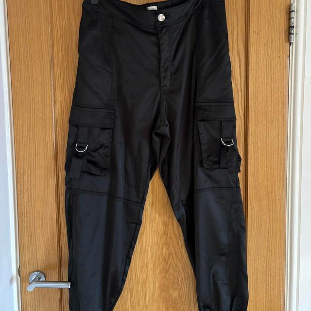 River Island Women's Cargo Trousers - Black - UK 16 on Productcaster.