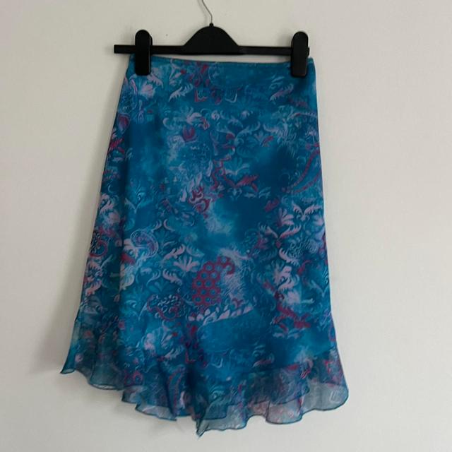 Topshop Women's Skirt - Blue/Multi - UK 14 on Productcaster.