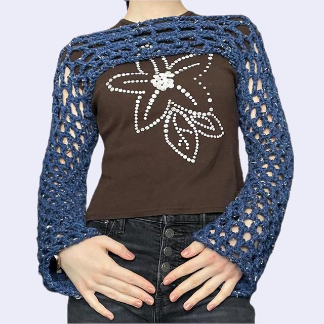 Handmade Women's Crop top - Blue - One size on Productcaster.