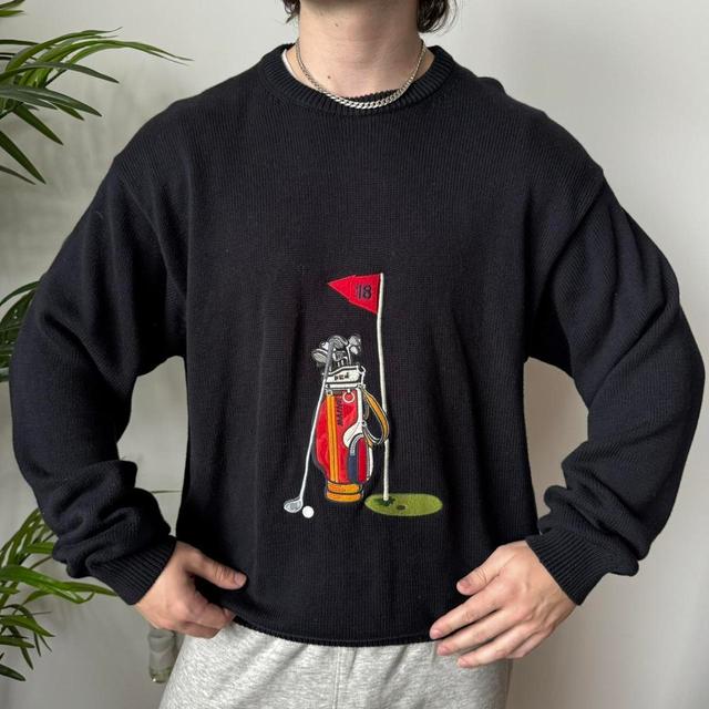 Maine Men's Jumper - Black - L on Productcaster.