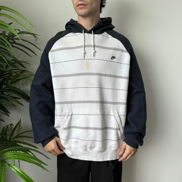 Nike Men's Hoodie - Grey/White - XL on Productcaster.