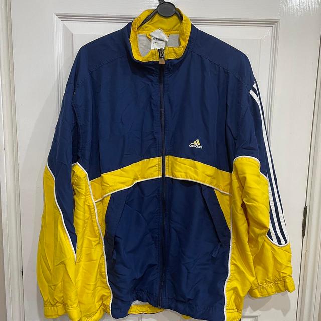 Adidas Men's Windbreaker Jacket - Yellow - L on Productcaster.