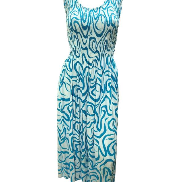 Vintage Women's Midi Dress - Blue - One size on Productcaster.