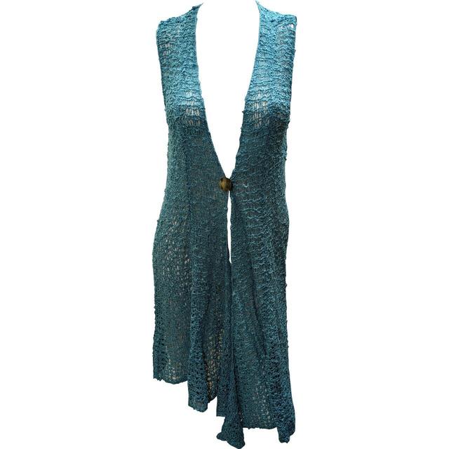 Handmade Women's Cardigan - Blue - One size on Productcaster.