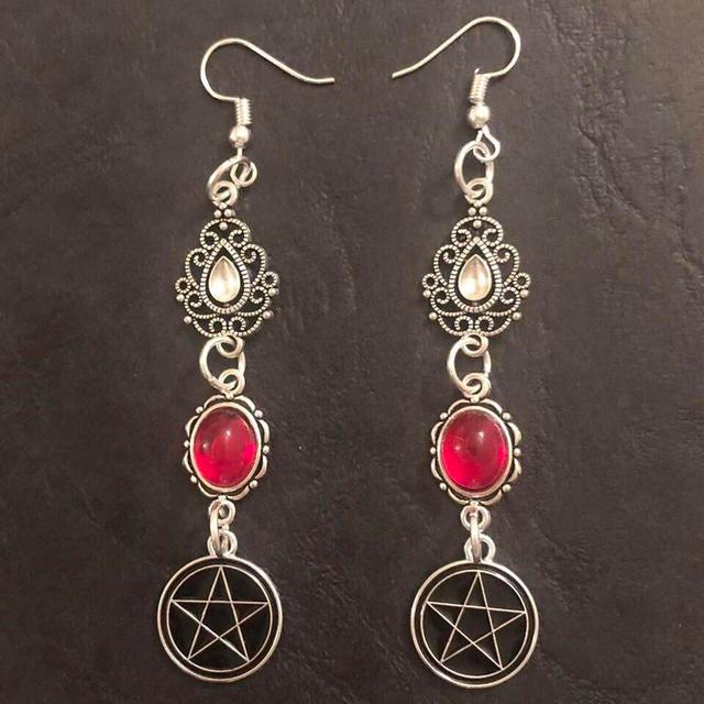 Handmade Women's Earrings - Red on Productcaster.