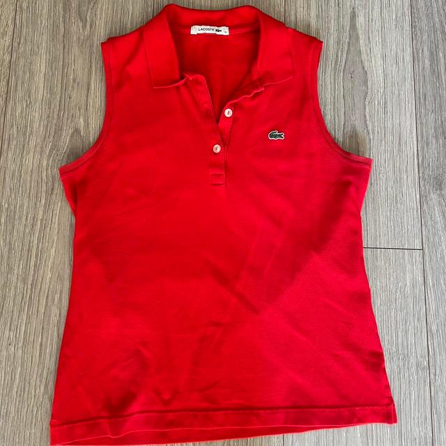 Lacoste Women's Polo shirt - Red - 8 on Productcaster.