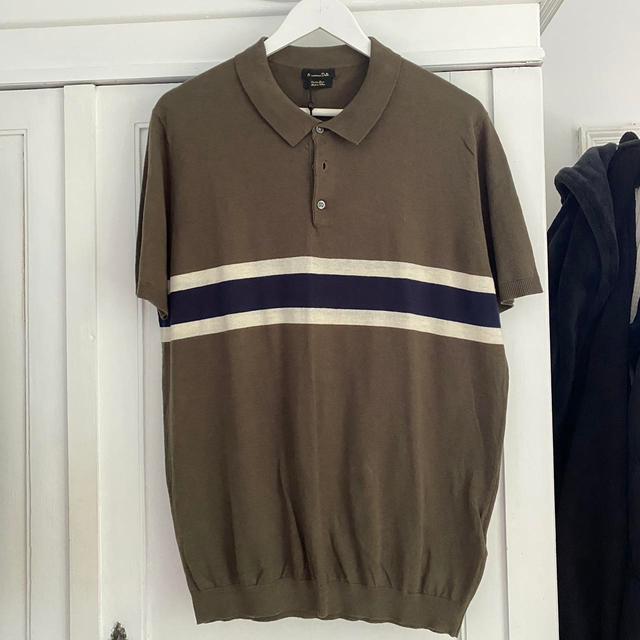 Massimo Dutti Men's Polo shirt - Khaki - L on Productcaster.