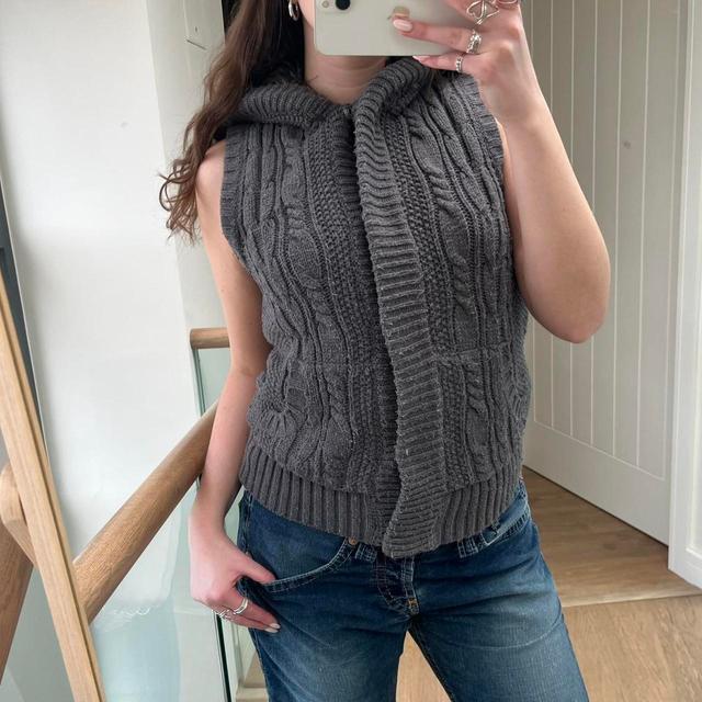 Pimkie Women's Gilet - Grey/Brown - S on Productcaster.