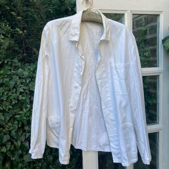 Vintage Men's Shacket Jacket - White - XL on Productcaster.