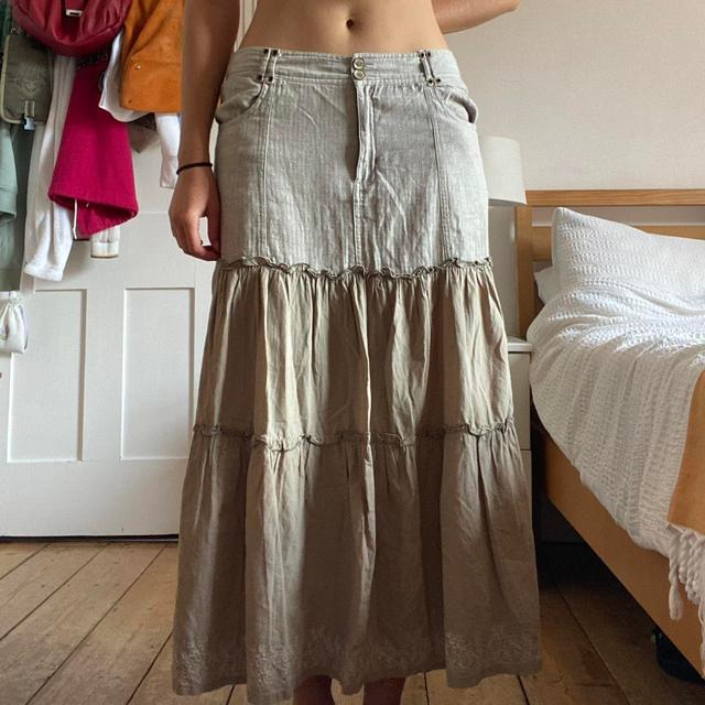 Women's Skirt - Khaki - UK 12 on Productcaster.