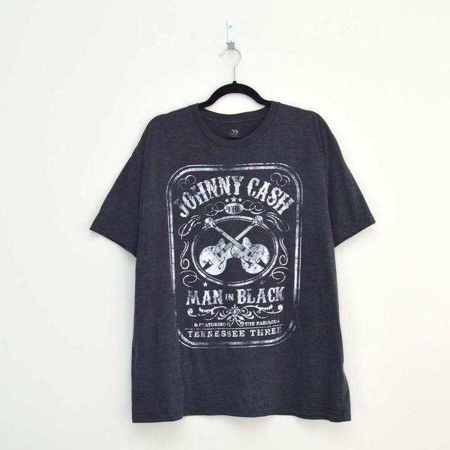 Vintage Men's T-shirt - Grey/Black - XXL on Productcaster.