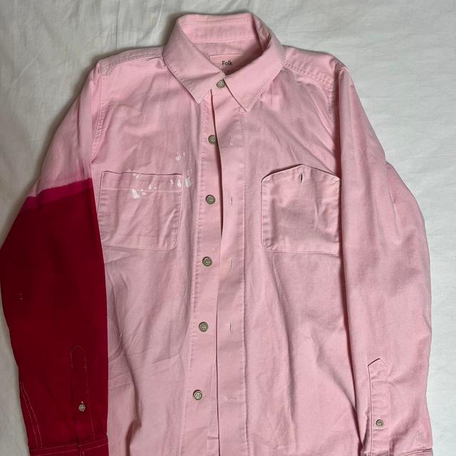 Folk Men's Shacket Jacket - Pink - L on Productcaster.