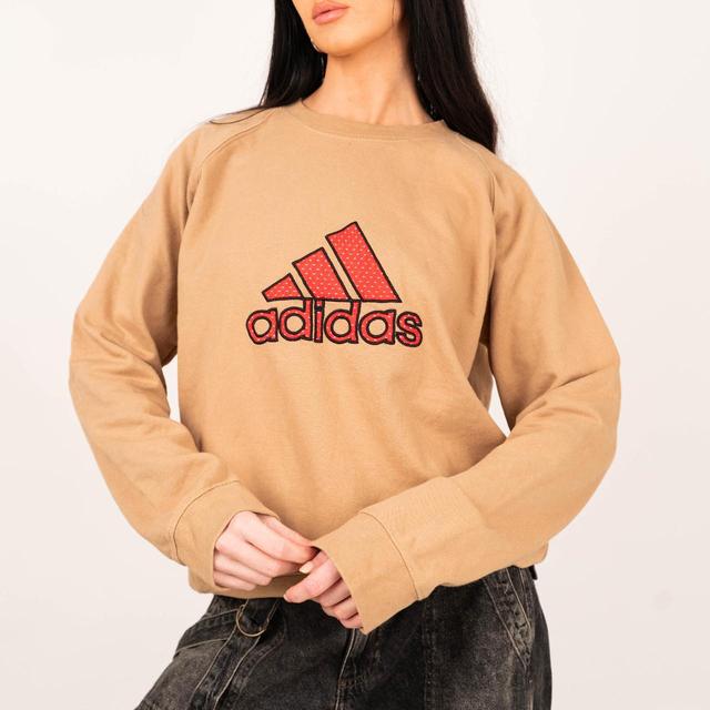 Adidas Women's Sweatshirt - Tan/Red - XL on Productcaster.