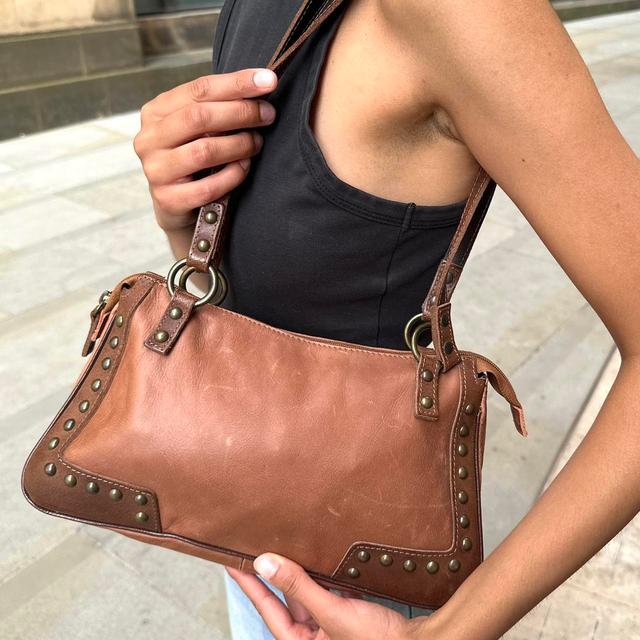 Vintage Women's Shoulder bags - Tan/Brown on Productcaster.