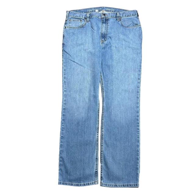 Carhartt Men's Straight leg Jeans - Blue - 38" on Productcaster.