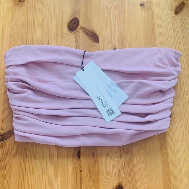 Zara Women's Crop top - Pink/Purple - XS on Productcaster.