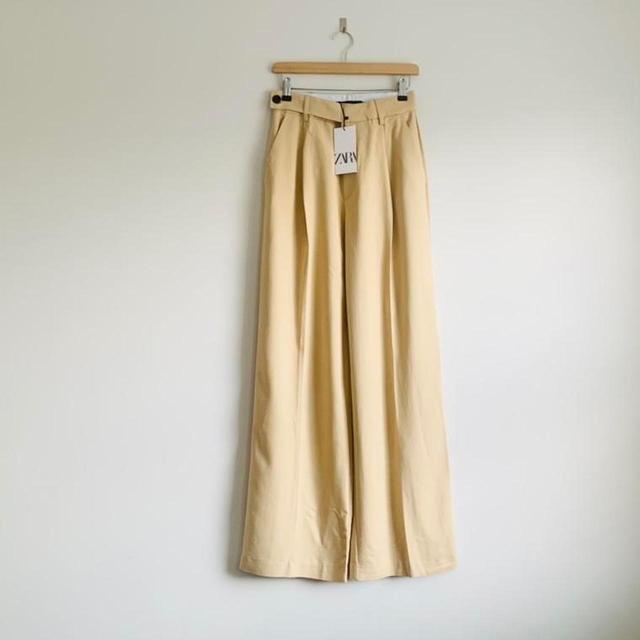 Zara Women's High waisted Trousers - Tan/Brown - XS on Productcaster.