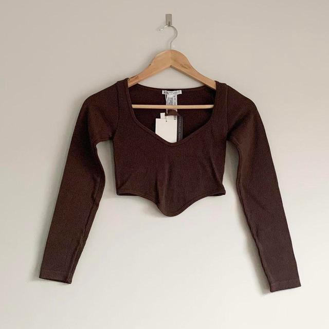 Zara Women's Crop top - Brown - XS on Productcaster.