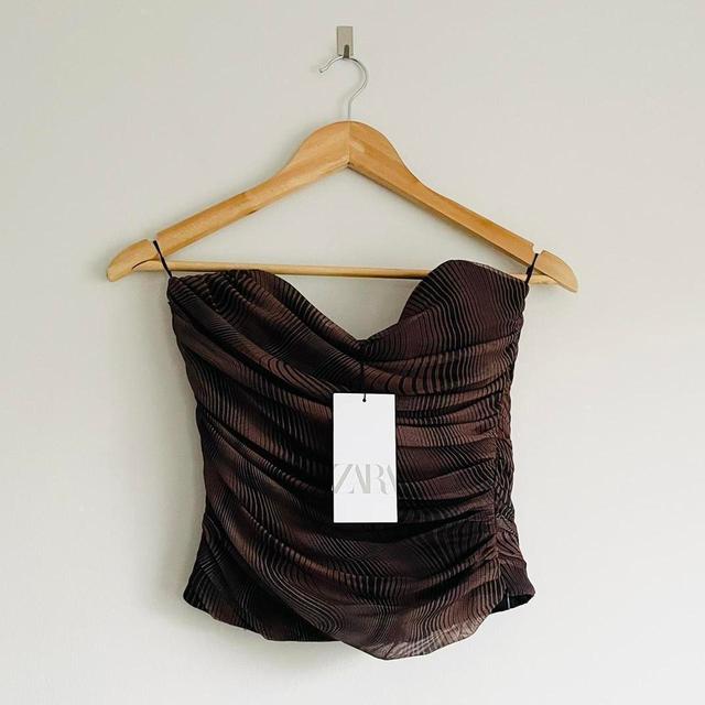 Zara Women's Corset - Brown/Black - M on Productcaster.