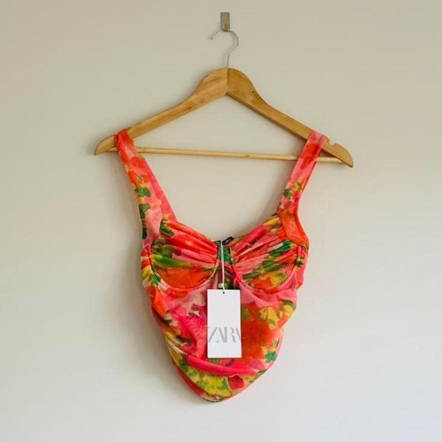 Zara Women's Crop top - Multi/Pink - S on Productcaster.