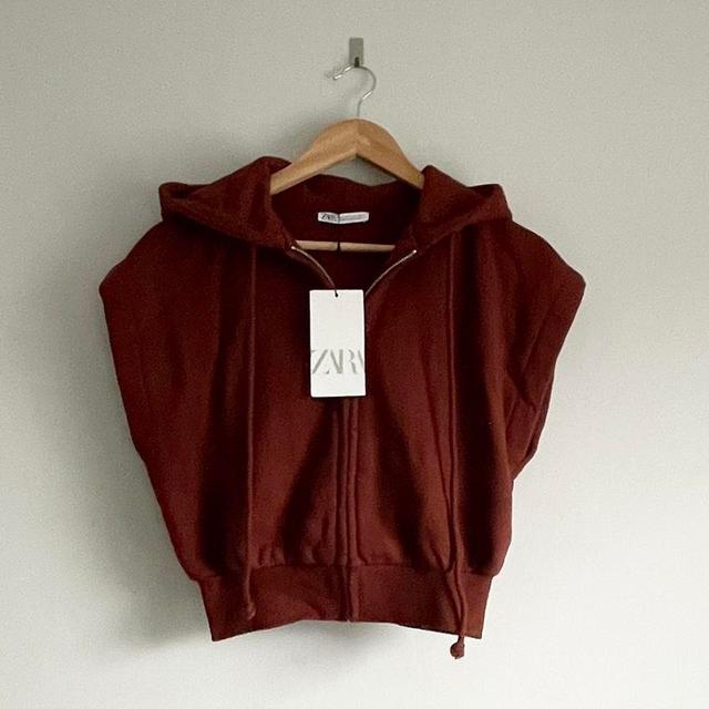 Zara Women's Hoodie - Brown/Burgundy - S on Productcaster.