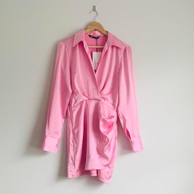 Zara Women's Shirt Dress - Pink - XS on Productcaster.