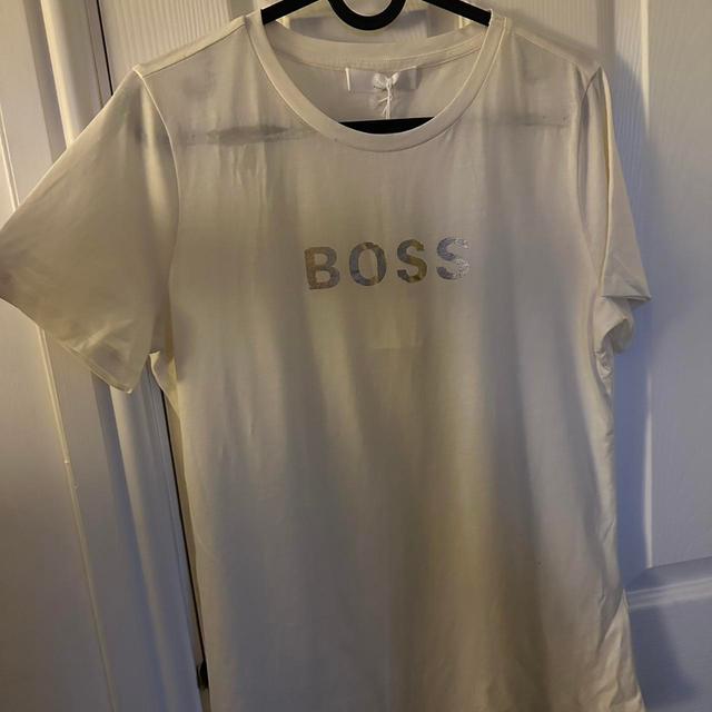 BOSS Women's T-shirt - White - M on Productcaster.