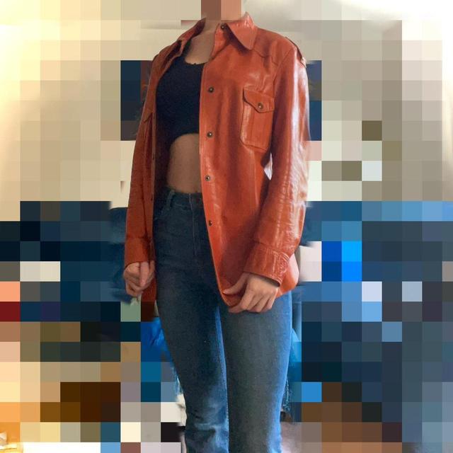 Vintage American Women's Casual Jacket - Orange - S on Productcaster.