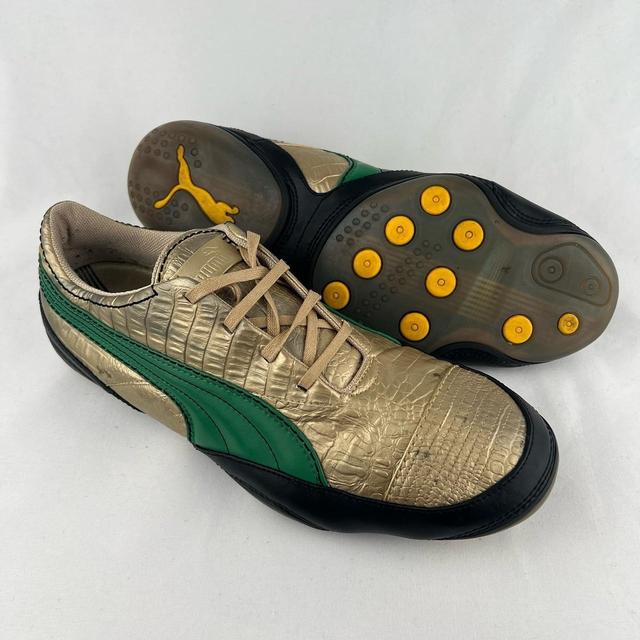 Puma Men's Trainers - Green/Gold - UK 9.5 on Productcaster.