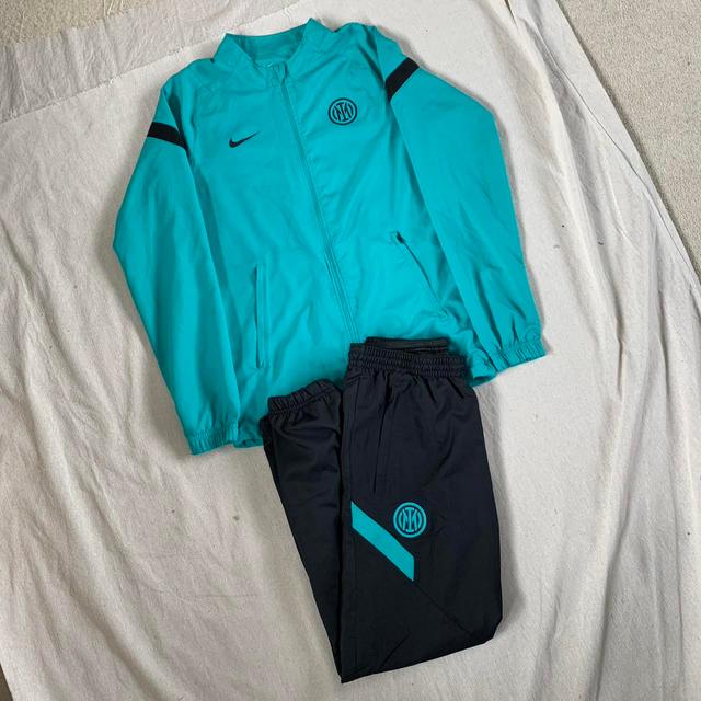 Nike Men's Straight leg Jumpsuit - Blue/Black - S on Productcaster.