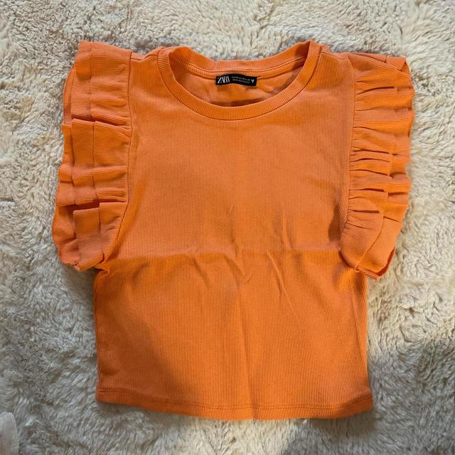 Zara Women's T-shirt - Orange - M on Productcaster.