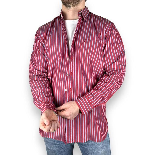 Tommy Hilfiger Men's Shirt - Red - L on Productcaster.