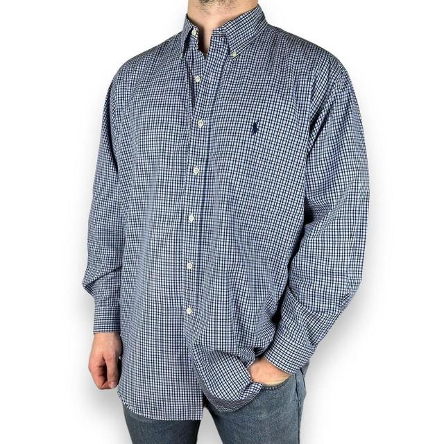 Ralph Lauren Men's Shirt - Blue/White - XL on Productcaster.