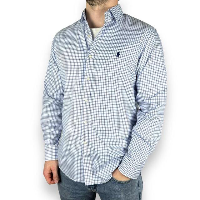 Ralph Lauren Men's Shirt - Blue/White - L on Productcaster.