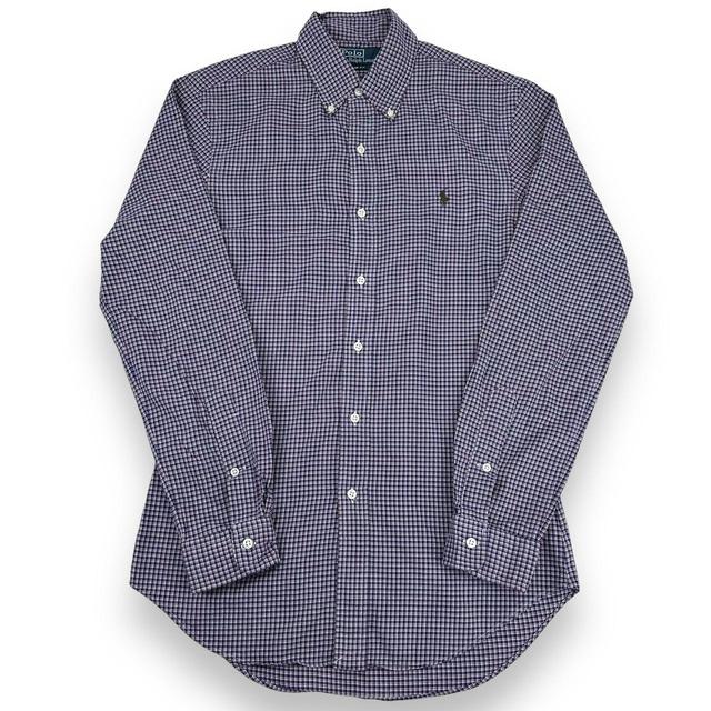 Polo Ralph Lauren Men's Shirt - Purple/Cream - S on Productcaster.