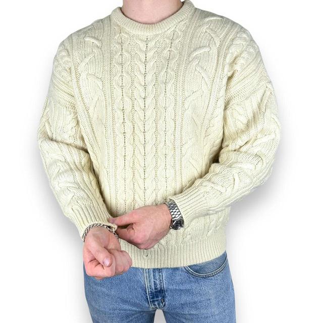 St Michael Men's Jumper - Cream - L on Productcaster.