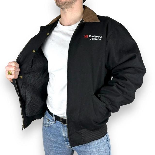 American Vintage Men's Bomber Jacket - Black/Multi - L on Productcaster.