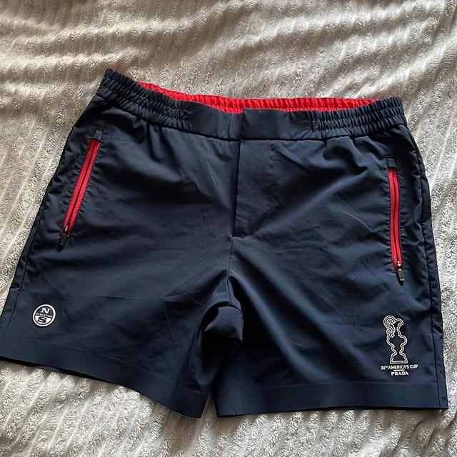 Prada Men's Shorts - Navy - S on Productcaster.