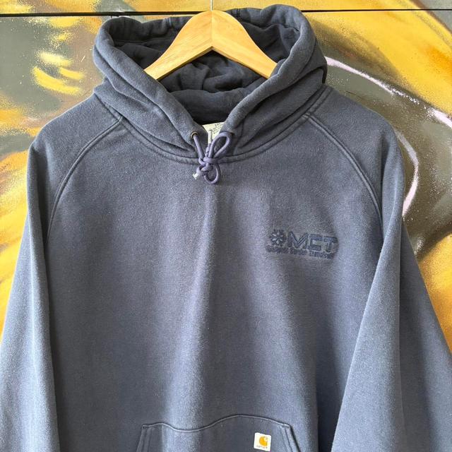 Carhartt Men's Hoodie - Navy/Blue - XL on Productcaster.