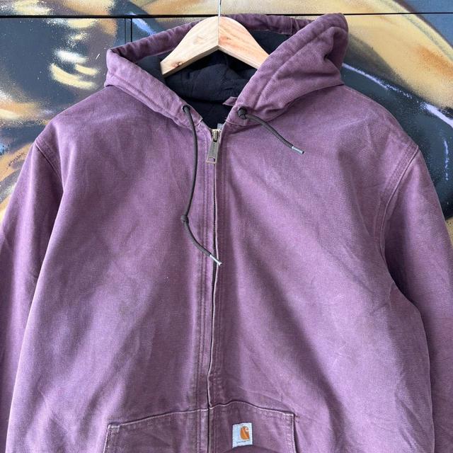 Carhartt Men's Bomber Jacket - Burgundy/Purple - M on Productcaster.