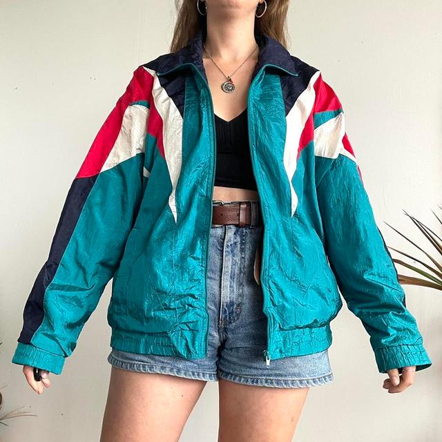 Vintage Women's Lightweight Jacket - Green/Multi - L on Productcaster.