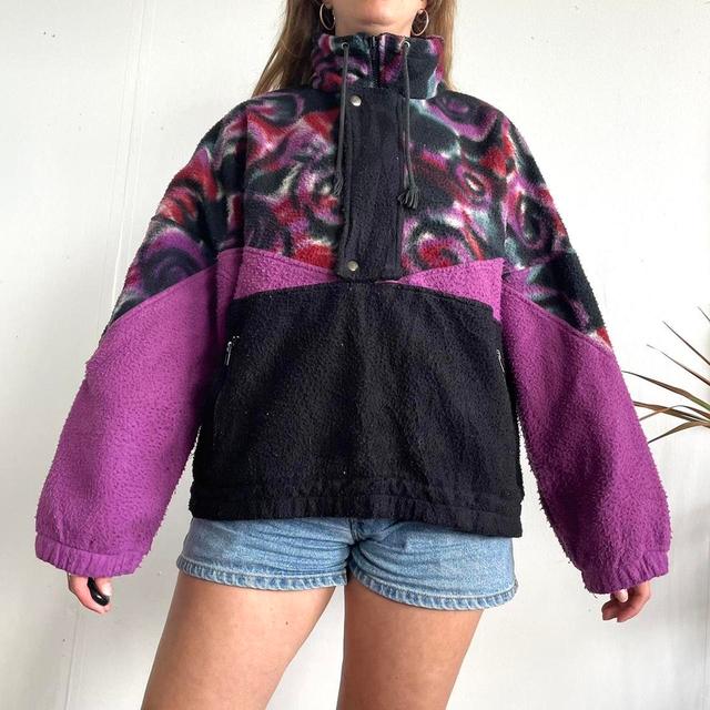 Vintage Women's Coats and jackets - Purple/Black - M on Productcaster.