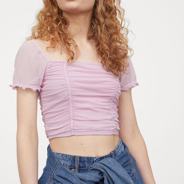 H&M Women's Crop top - Purple - XS on Productcaster.