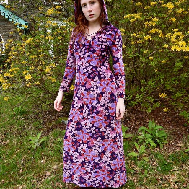 Vintage Women's Dress - Purple/Multi - 6 on Productcaster.