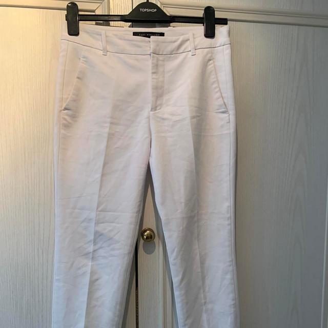 Zara Women's Trousers - White - UK 8 on Productcaster.