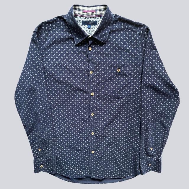 Ted Baker Men's Shirt - Navy - S on Productcaster.