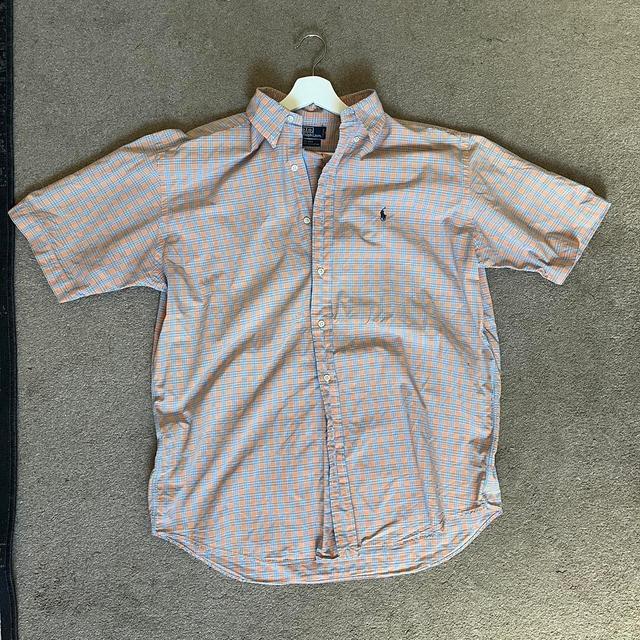 Polo Ralph Lauren Men's Shirt - Orange/Blue - L on Productcaster.