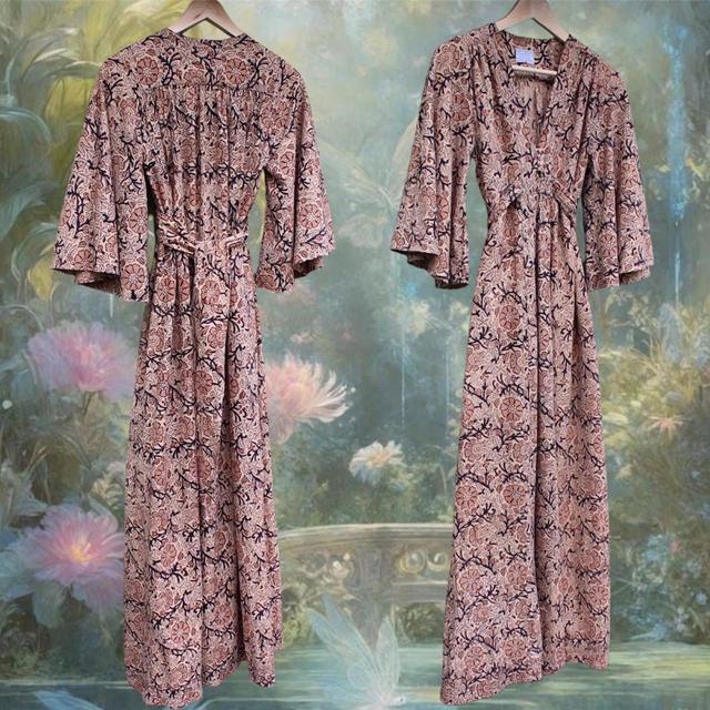 Vintage Women's A-line Dress - Tan/Brown - 10 on Productcaster.