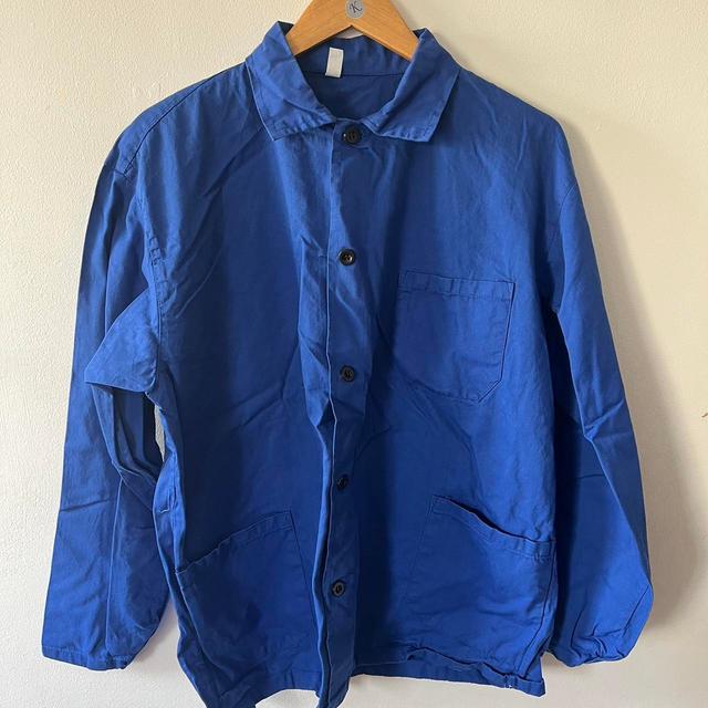 Vintage Men's Jacket - Blue - L on Productcaster.